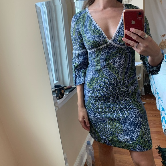 3 for $25 - Trina turk silk paisley dress small 0 - Picture 2 of 12